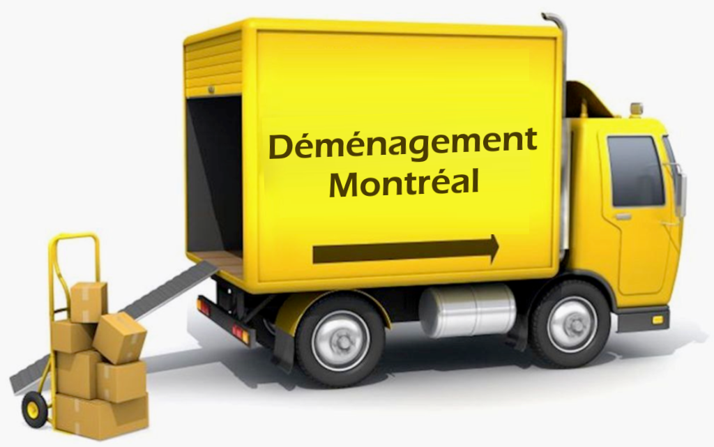 Camion de déménagement avec message Déménageur Montréal